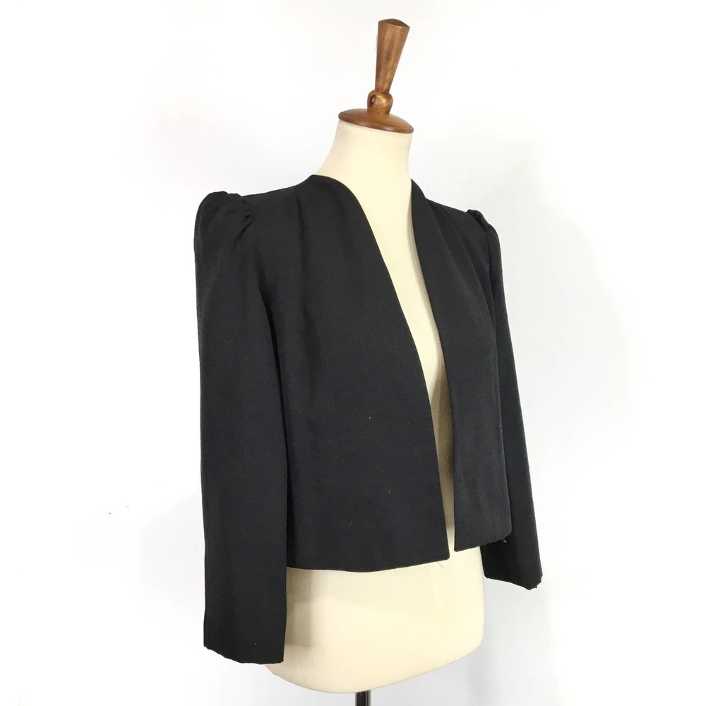 Vintage Collegian of California Black cropped blazer Size Small